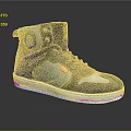 Stylish High Top Sneakers With Black Gray Blue Color Block Design And White Rubber Sole