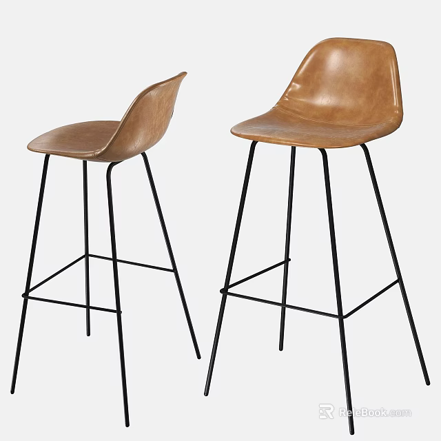Innovative Tech Exhibition Hall Featuring Modern High Stools And Sleek Interior Design 3d model 