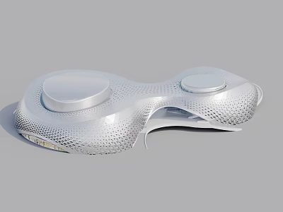 Modern Cultural Center Building With Streamlined Exterior Honeycomb Texture And Circular Structures 3d model