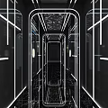 Modern Stylish KTV Corridor with Neon Lighting and Shiny Mirrored Floors
