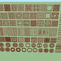 Chinese-style openwork window flower 3d model