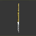 Yellow And White Decorative Ornament Featuring Intricate Leaf And Floral Designs