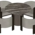 Modern leisure table and chair dining table and chair combination 3d model