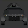 Gray Armored Tank Design With Cannon Reinforced Body And Windows