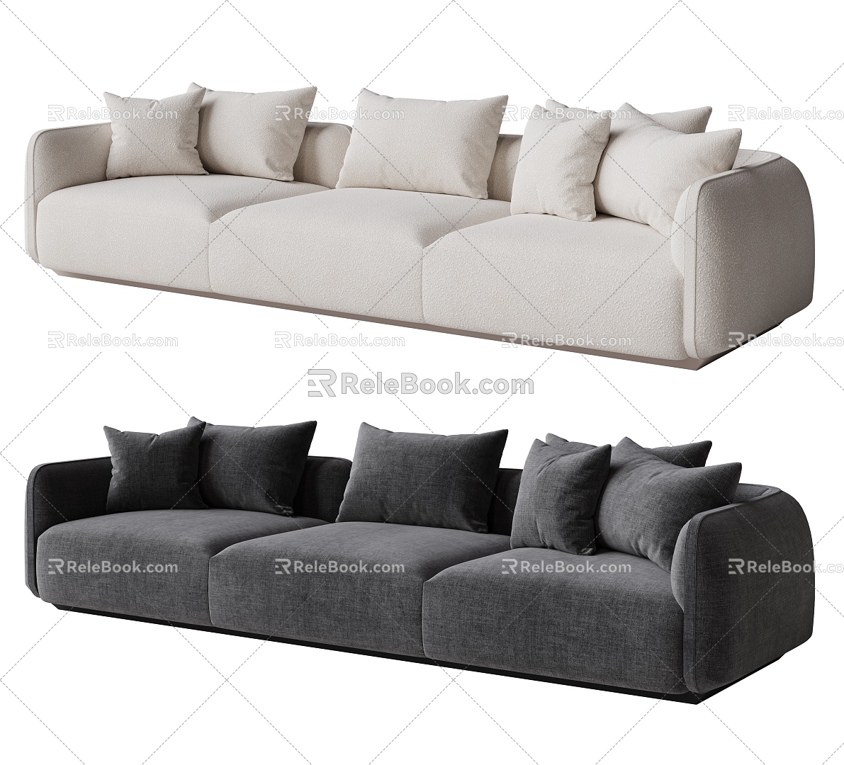 Modern Three-Seat Sofa Three-Seat Sofa 3d model