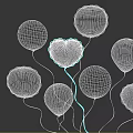 Vibrant Balloons With Heart Shaped And Round Designs In Various Colors