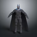 Detailed 3D Batman Character Model With Cape Helmet And Muscular Body