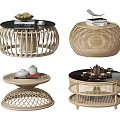 Stylish Wicker Coffee Tables With Various Designs And Storage Shelf Features