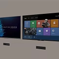 Two Wall Mounted Smart TVs Featuring Streaming Apps and Digital Interface