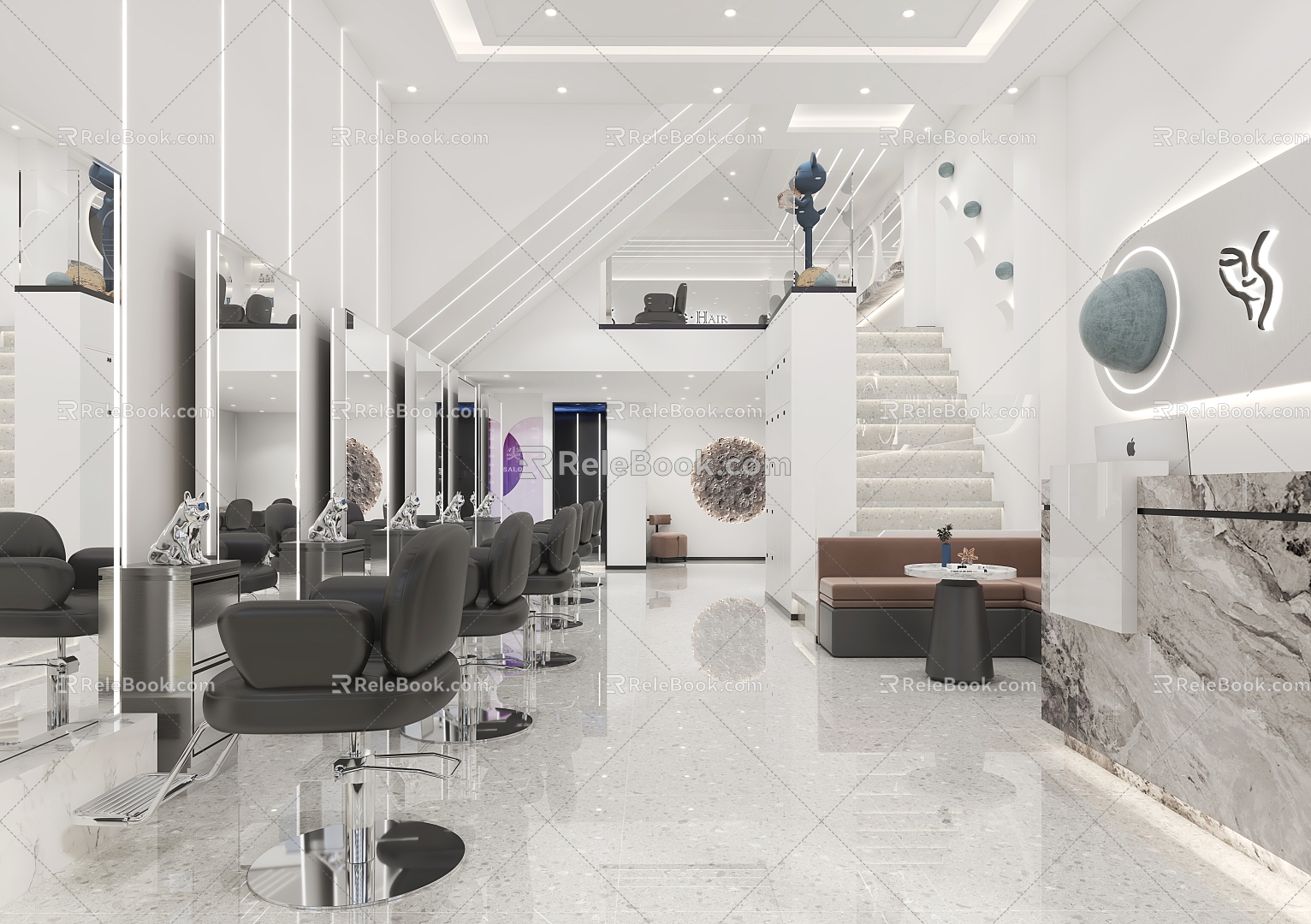 Hair salon 3d model