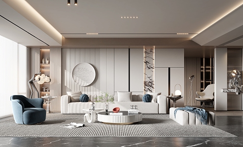 modern living room 3d model