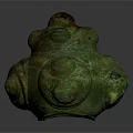 Ancient Bronze Sculpture with Ornate Decorative Elements and Intricate Carvings