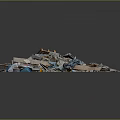Pile of Mixed Waste Including Plastic Paper Wood And Metal Pieces