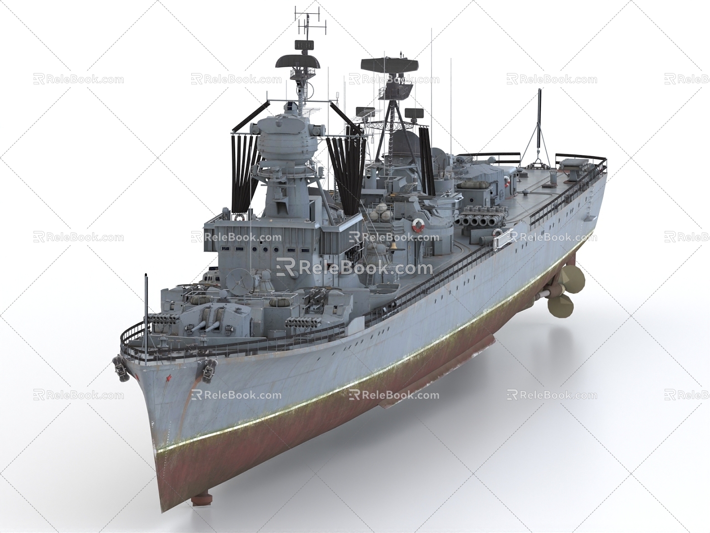 chengdu warship warship cruiser patrol ship destroyer 3d model