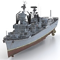 chengdu warship warship cruiser patrol ship destroyer 3d model