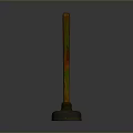 Household Plunger with Long Wooden Handle and Rubber Suction Base