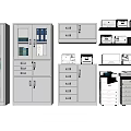 White Office Storage Cabinets With Glass Door Filing Units And Drawer Chests