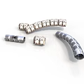 Durable Metal Corrugated Pipe Components With Curved And Straight Fittings