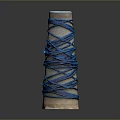 Blue Thread Wound Around Wooden Spool for Household Sewing Supplies