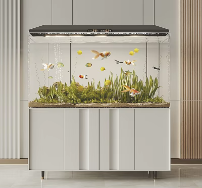 Freshwater Aquarium With Colorful Fish And Aquatic Plants 3d model Freshwater Aquarium With Colorful Fish And Aquatic Plants 3d model