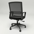 Modern Black Mesh Back Office Chair With Five Star Caster Base And Adjustable Seat 3d model