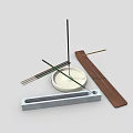 Decorative Ornament Set Featuring Incense Sticks And Different Holders For Home Decoration