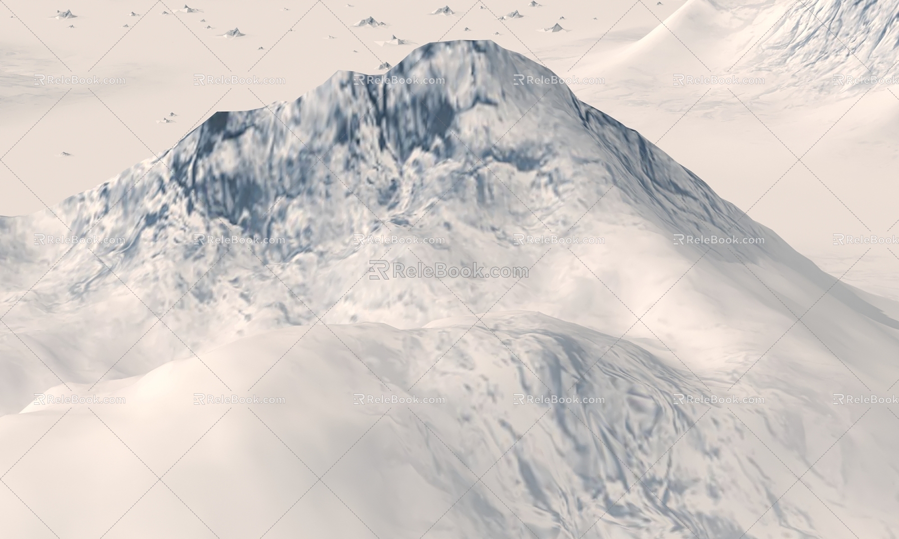 Geography Geography Mountain Ridge Ridge Valley Snow 3d model