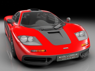 McLaren f1 1993 Ruby Edition Sedan Car Luxury Car Racing sports car 3d model