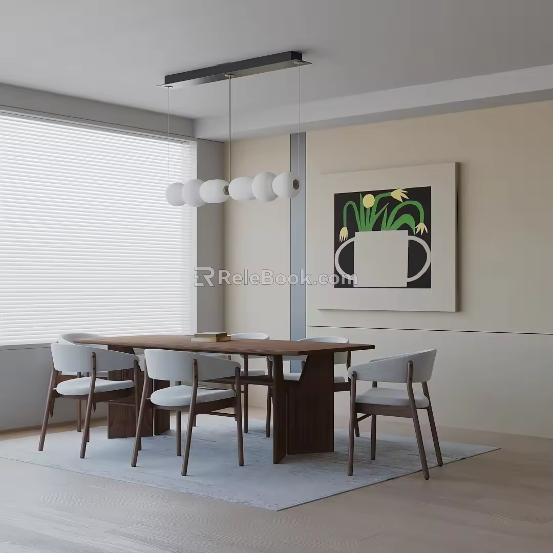 Modern table combination 3d model