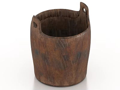 Wooden Bucket Wooden Bucket 3d model