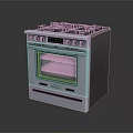 Stainless Steel Gas Stove Oven Kitchen Appliance Featuring Multiple Burners And Modern Design