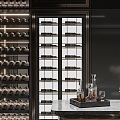 Modern Light Luxury Wine Cellar Italian Light Luxury Wine Cellar Cigar Room Wine Cabinet Wine Rack Bar Negotiation Room Wine Tasting Room 3d model