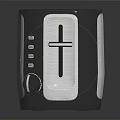 Modern Stainless Steel Toaster With Two Slice Slots And Sleek Black Exterior