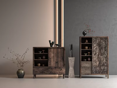 Silly Wind Entrance Cabinet Decorative Cabinet 3d model