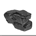 Layered Natural Rock Formation With Textured Surface And Rough Edges
