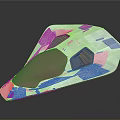 Futuristic Spacecraft With Triangle Shape Gray And Pink Exterior For Advanced Space Exploration Missions