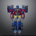 Transformers Optimus Prime Toy Figure in Red and Blue Robot Form With Logo Details