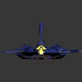 Futuristic Blue Passenger Jet With Sharp Nose And Star Decals Design