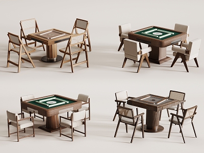 mahjong table chess table 3d model