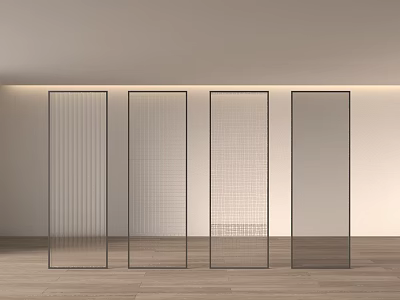 Modern partition Changhong glass wire glass gray glass art glass 3d model