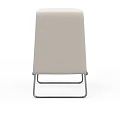 Modern Stylish Stool With Gray Upholstered Seat And Metal Frame Design
