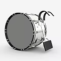 Modern drum march bass drum 3d model