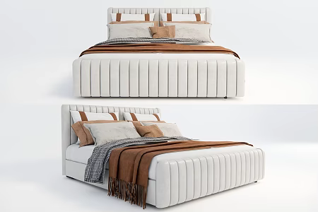 Modern Double Bed 3d model