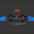 Vibrant Pink and Blue Concept Car with Transparent Canopy Orange Seat and White Patterns