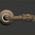 High Quality Decorative Brass Door Handle With Intricate Floral Design For Hardware Tools Applications