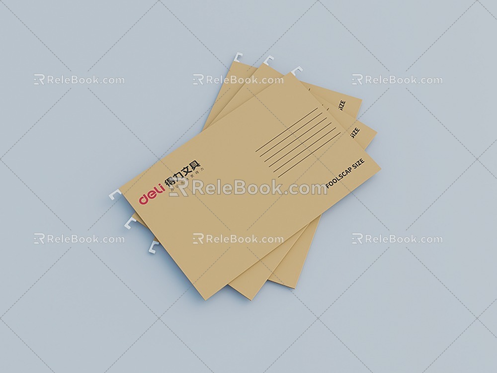 A4 hanging labor folder office folder file folder office supplies financial contract folder 3d model