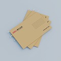 A4 hanging labor folder office folder file folder office supplies financial contract folder 3d model