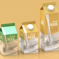 Milk Milk Beverage Beverage Juice Packaging Box 3d model