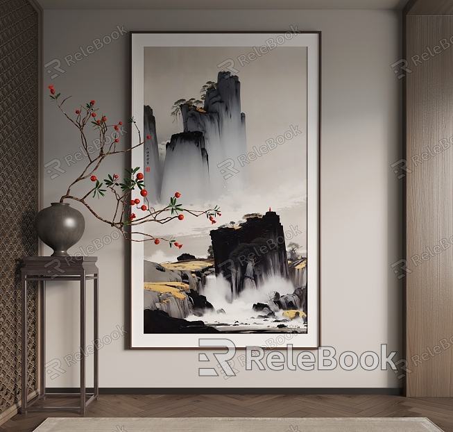 New Chinese Hanging Painting New Chinese Decorative Painting Landscape Painting model