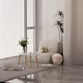 Modern Leisure Chair Single Chair Single Person Sofa Casual Table and Chair Combination Lazy Sofa 3d model